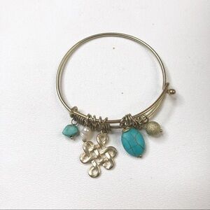 Fashion Boho Celtic Knot Charm Gold Tone Bracelet